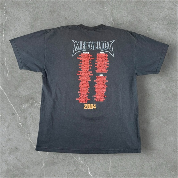 Vintage Metallica Shirt Mens XL Black 2004 St Anger Tour Heavy Metal Band Tee - Picture 9 of 9